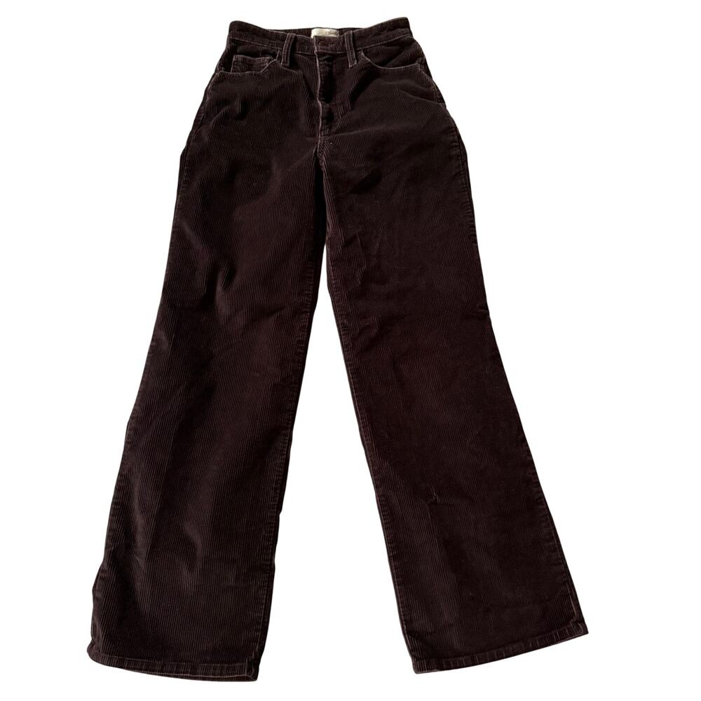 Universal Thread High Rise Wide Leg Corduroy Pants Women's 4R in Brown - Picture 6 of 6